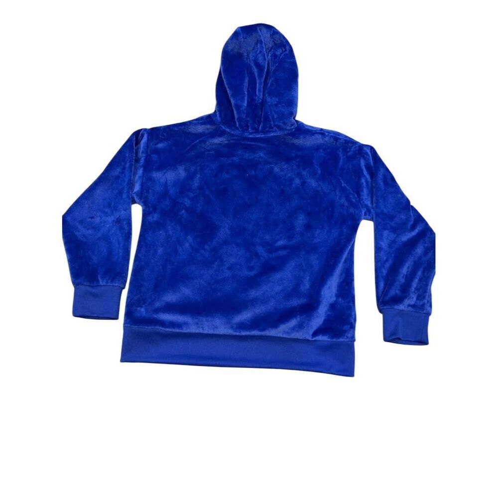 Adidas Kids Fleece Pullover Hoodie Blue Size 10/12 Long Sleeve Casual - Picture 4 of 4